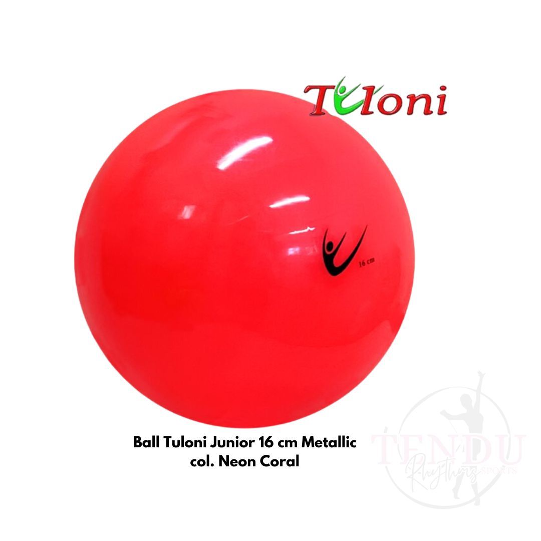 TULONI | Ball Junior 16 cm Metallic col. Neon Coral (BA-T16M-NC)_0