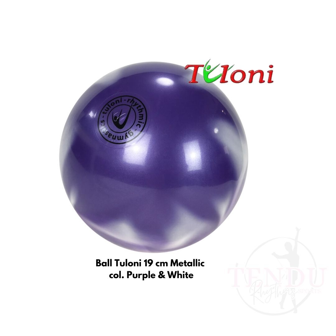 TULONI | Ball 18 cm Metallic Bi-Col. Purple x White (BA-T18M-PW )_0