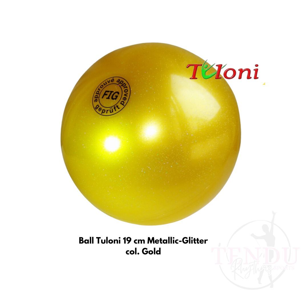 TULONI | Ball 18 cm Metallic-Glitter col. Gold (BA-T18M-GG)_0