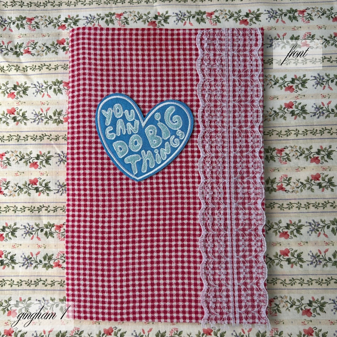 Handmade notebook in gingham_1