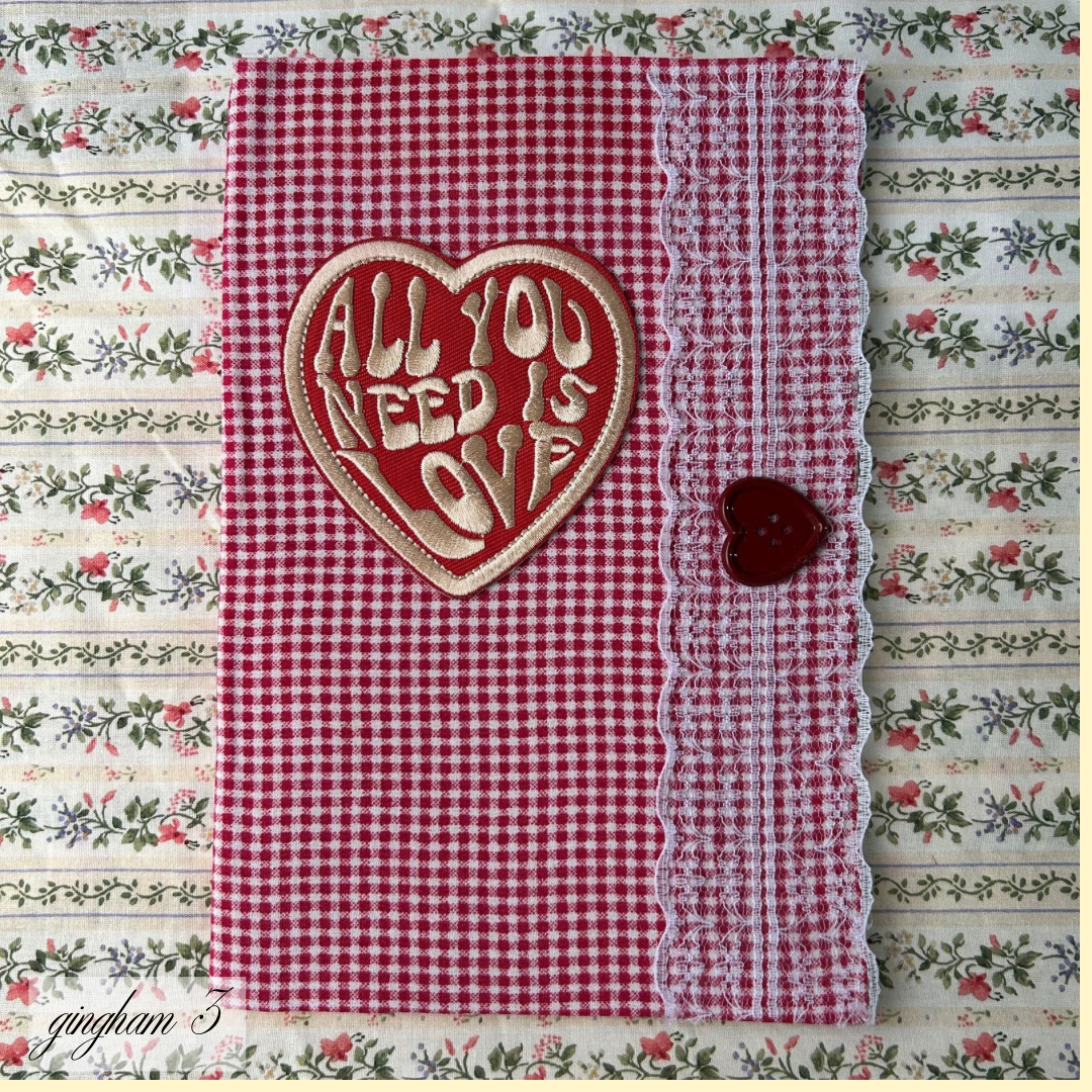 Handmade notebook in gingham_4