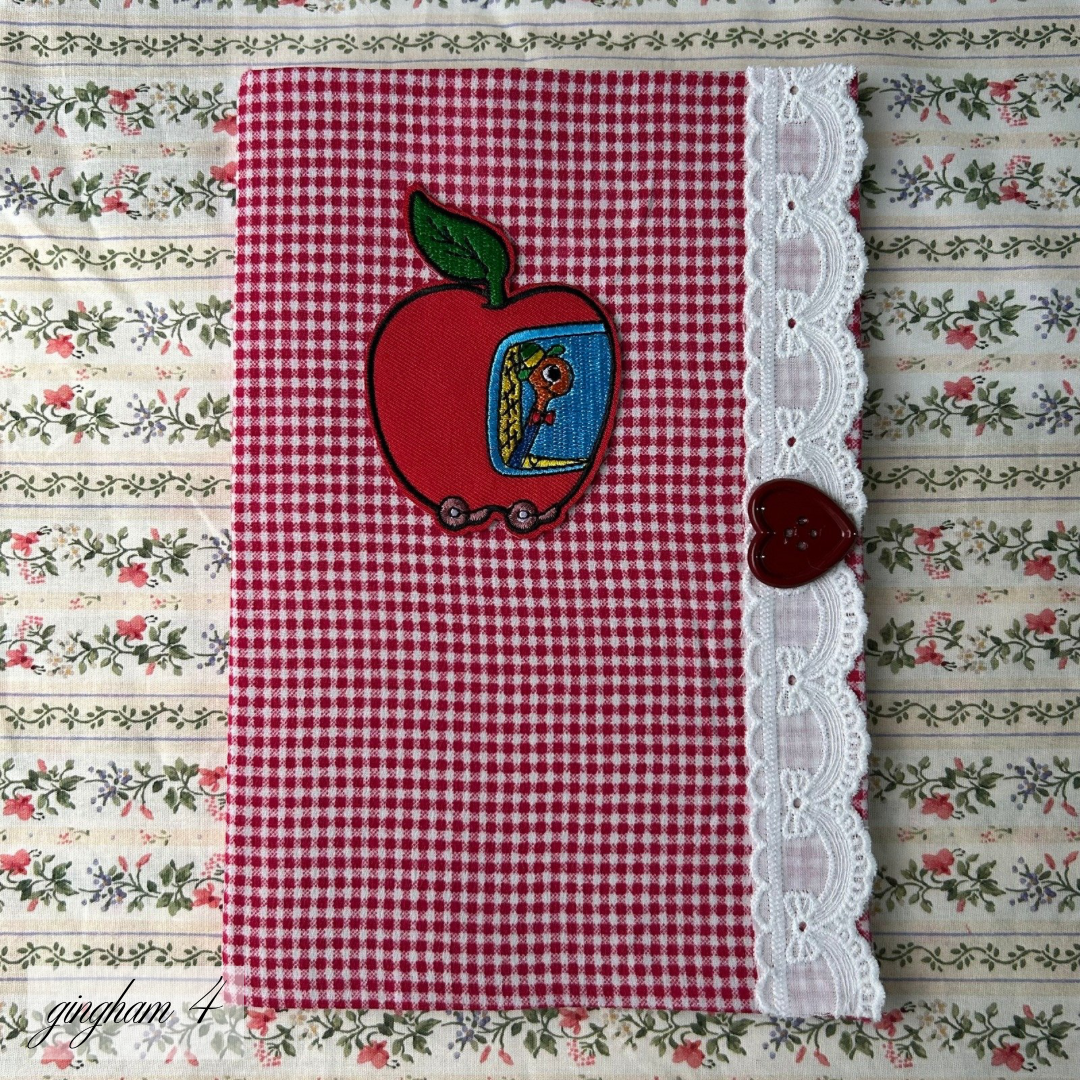 Handmade notebook in gingham_6