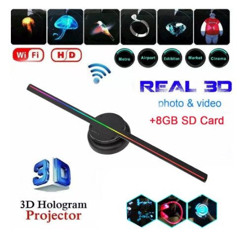 3d Hologram LED Wall Mounted Projector with Wifi App support_0