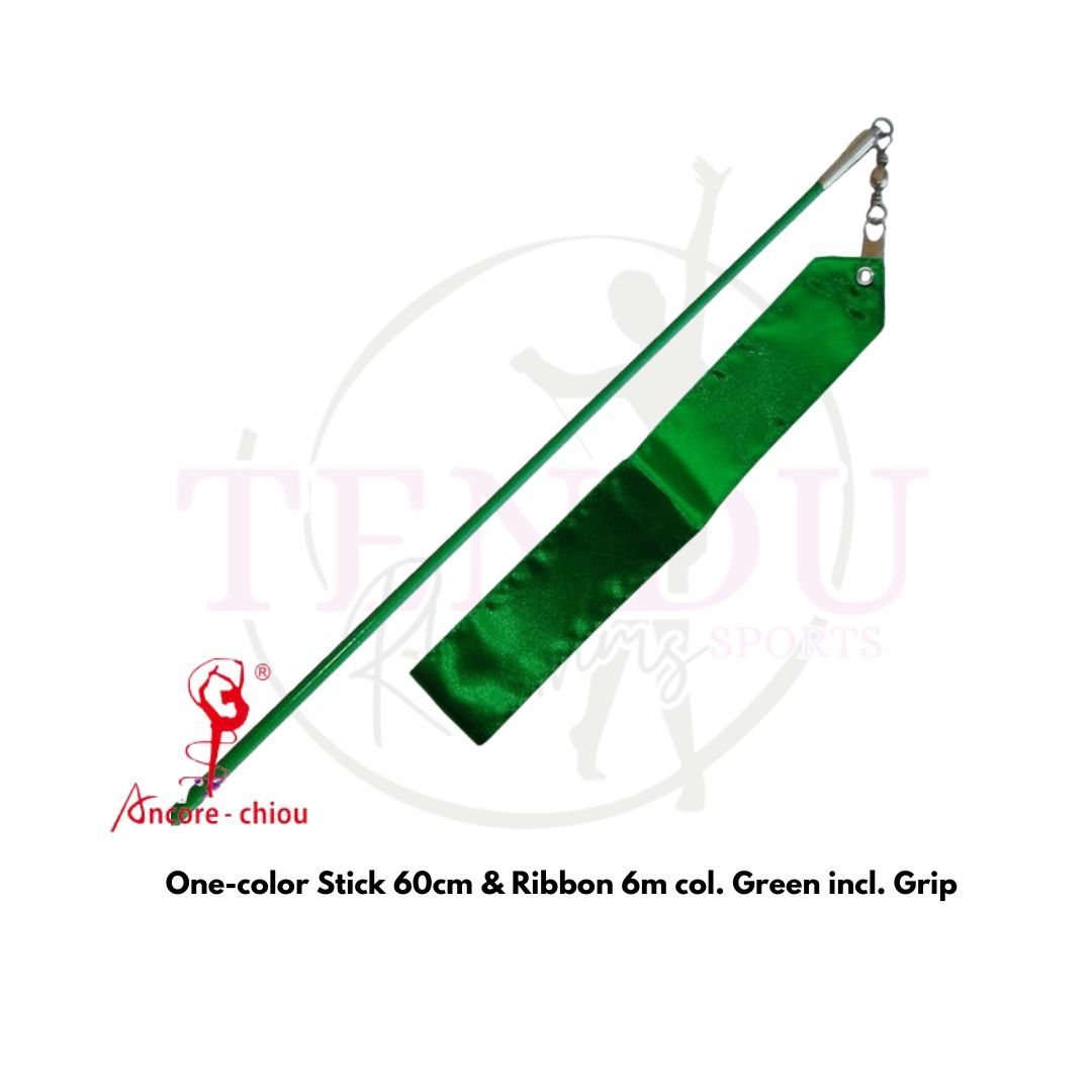 ANCORE |  One-color Stick 60cm & Ribbon 6m col. Green incl. Grip (RS-A6MC-G)_0