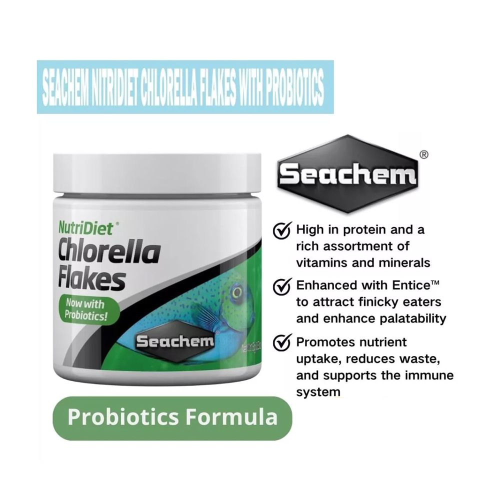 SEACHEM PROBIOTIC FISH FOOD (TROPICAL, CHLORELLA, CICHLID, DISCUS, SRIMP FLAKES)_2