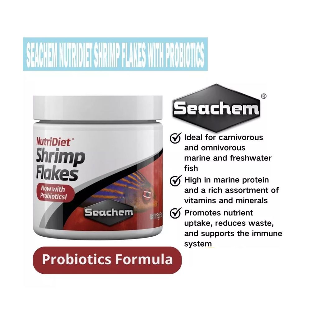 SEACHEM PROBIOTIC FISH FOOD (TROPICAL, CHLORELLA, CICHLID, DISCUS, SRIMP FLAKES)_4