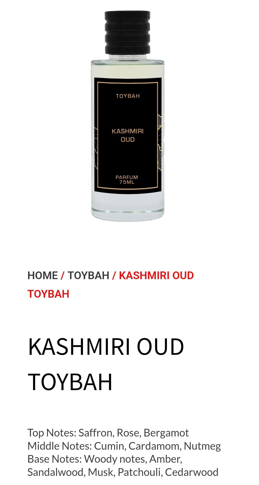 Toybah, Kashmir Oud_0