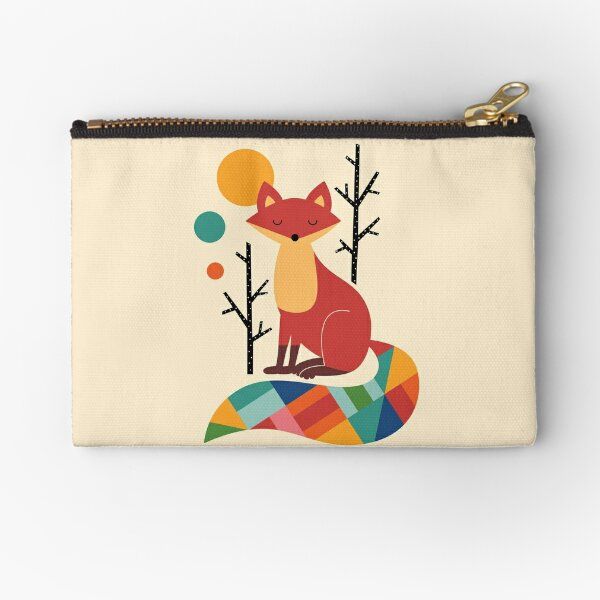 Rainbow Fox Zipper Pouch_0