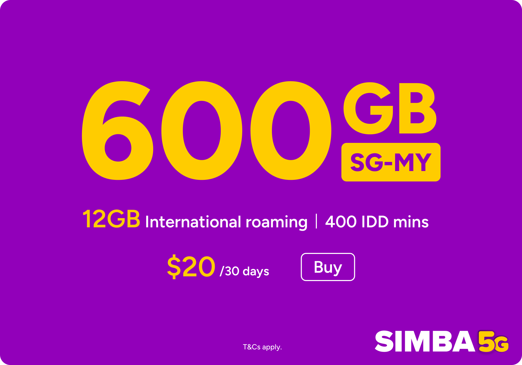 SIMBA SIM-Only $20 600GB SG-MY_0