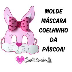 Molde Máscara  Coelhinho da Páscoa Menina!_0