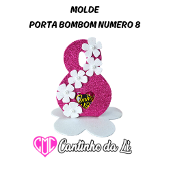 Molde Porta Bombom Número 8_0