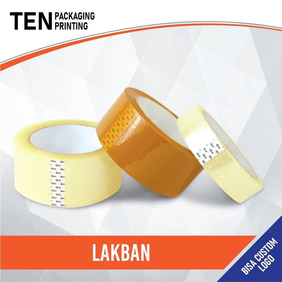 Lakban Plastik Bening & Coklat - 45mm x 90 Yard (satuan)_0