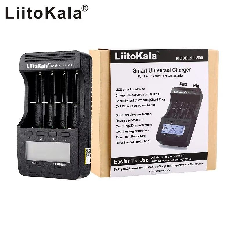 LiitoKala lii-500 LCD 3.7V 1.2V 18650/26650/16340/14500/10440/18500 Lithium Battery Charger_0