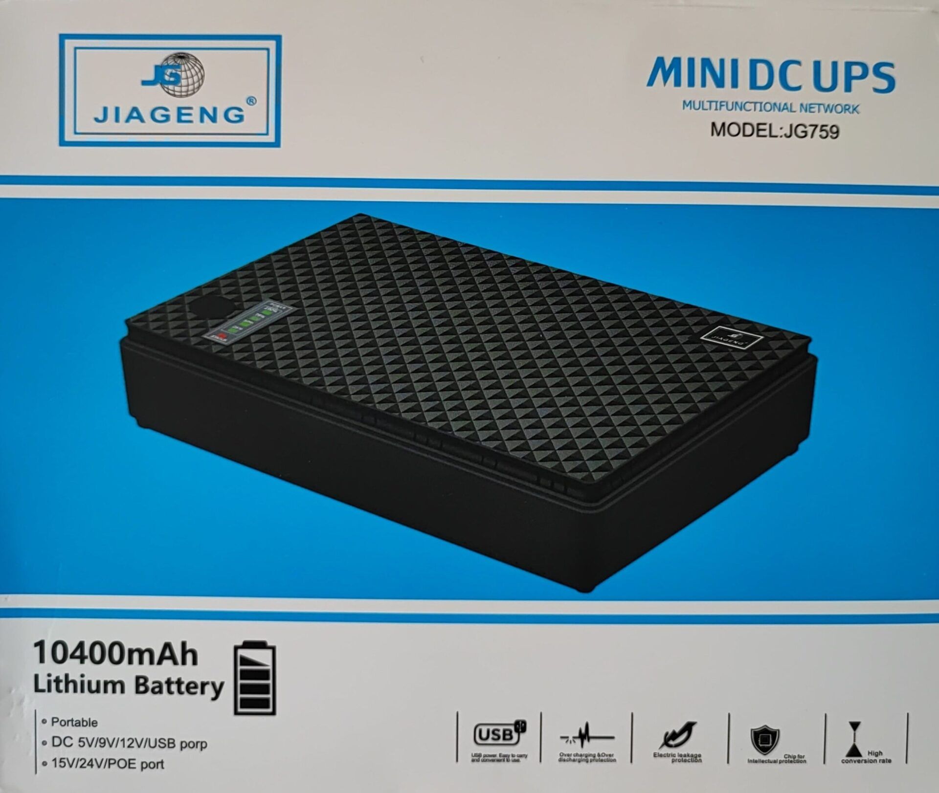 Jiageng 10400mah Portable Rechargeable Mini UPS_0