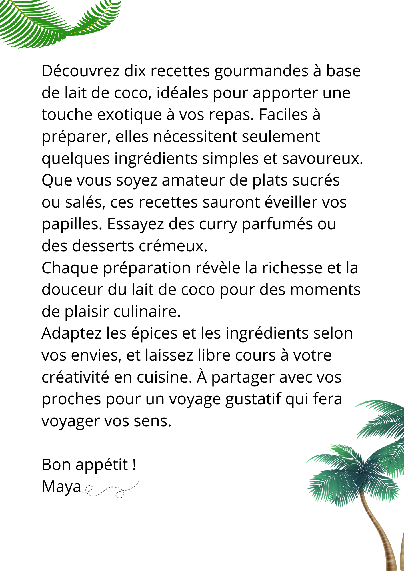 10 Idées de Recettes avec du lait de Coco_1