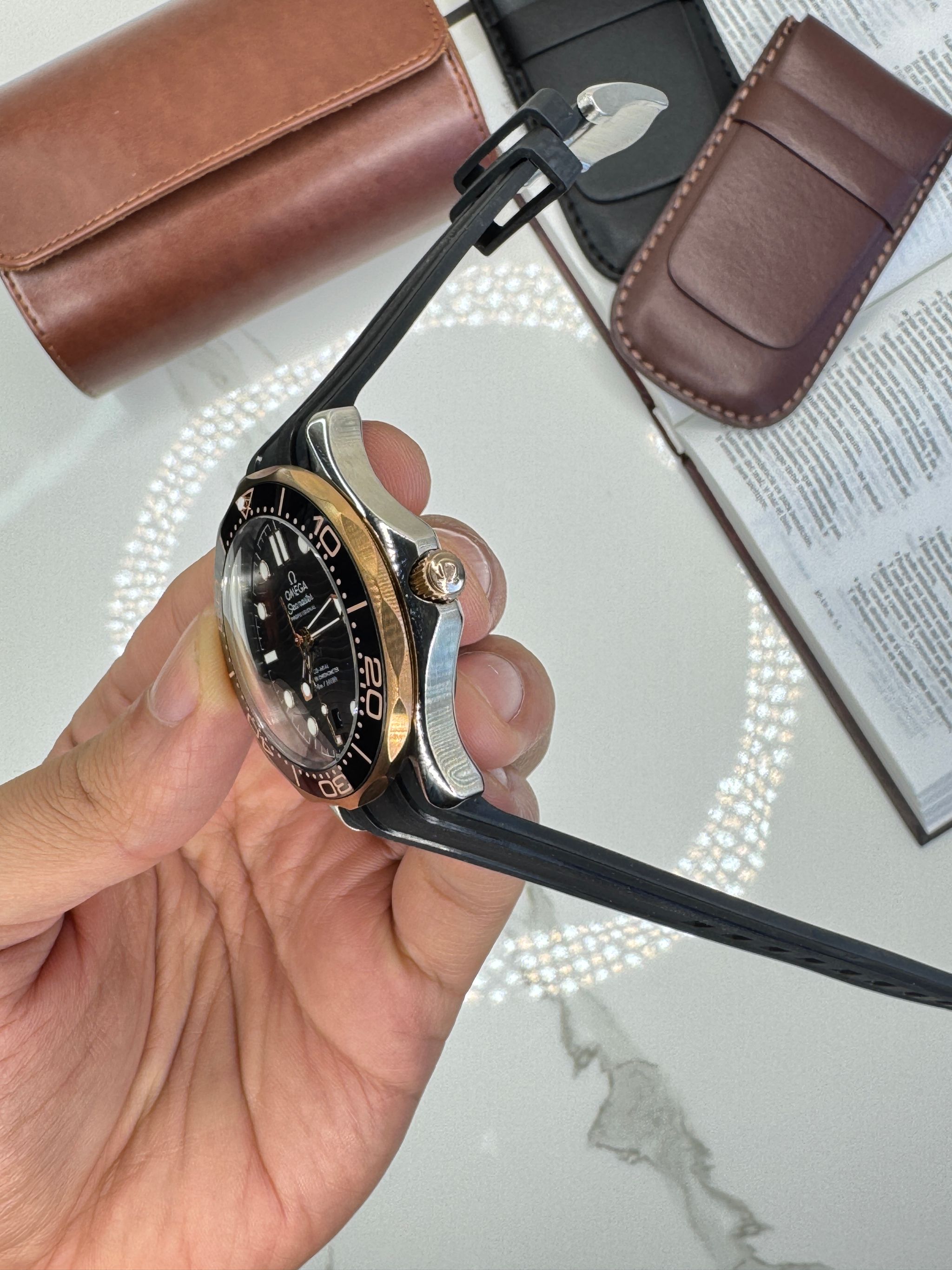 Omega Seamaster Automatico 42mm Rose Gold_4