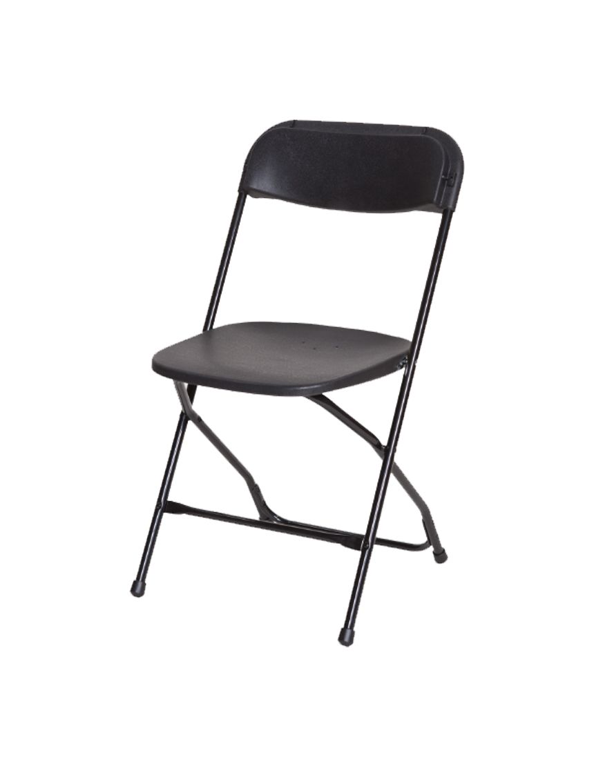 Black folding chair (plastic)_0