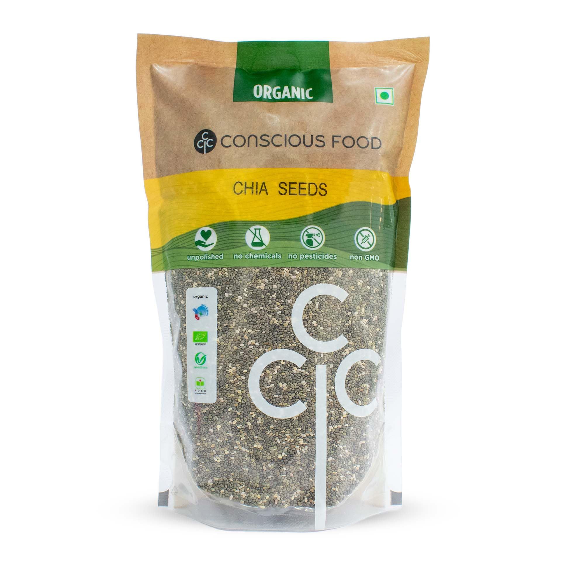 Conscious Food Organic Chia Seeds 500g_0