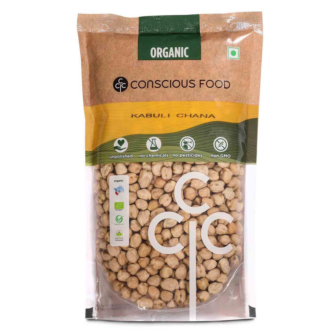 Conscious Food Organic Chick Peas Kabuli Chana 500g_0