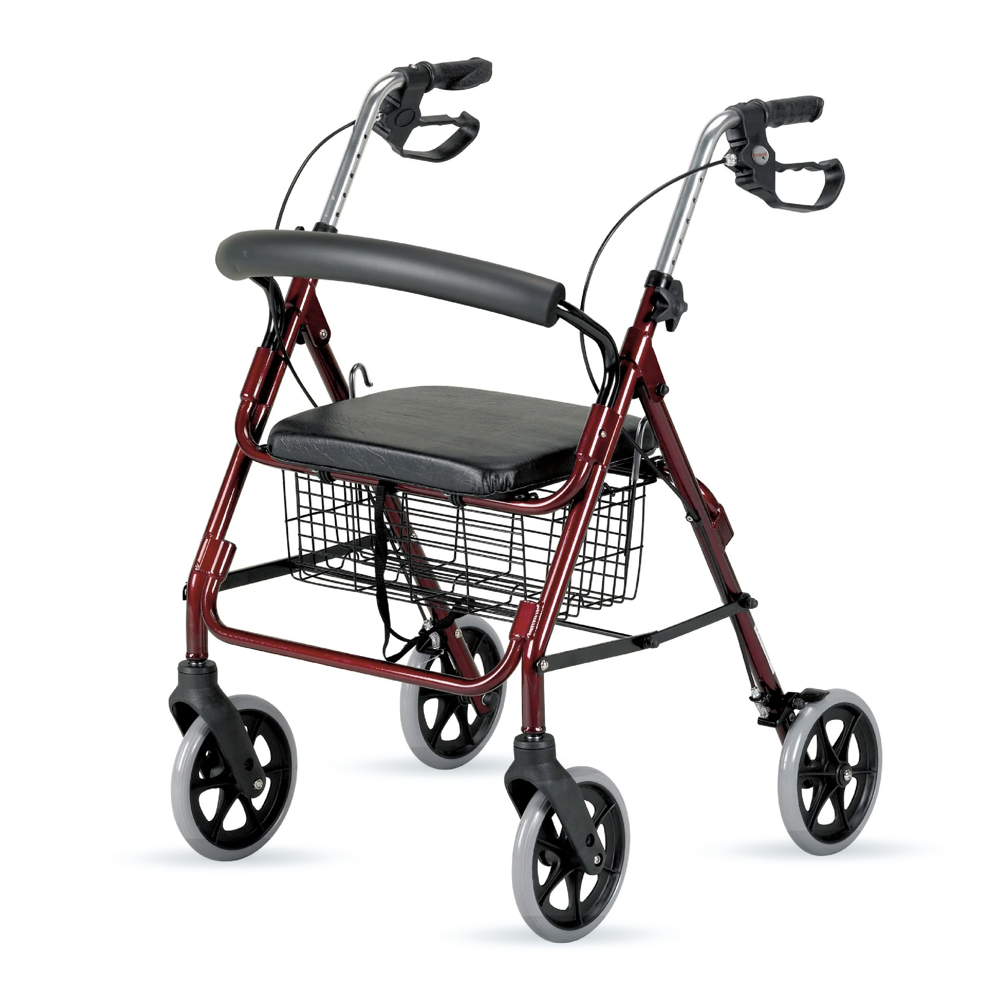 Déambulateur Rollator 4 roues pliant - Rouge_0