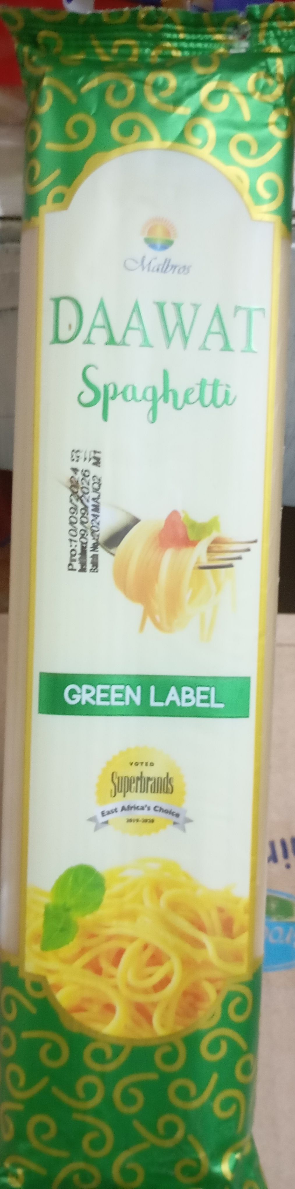 DAAWAT GREEN LABLE SPAGHETTI_0