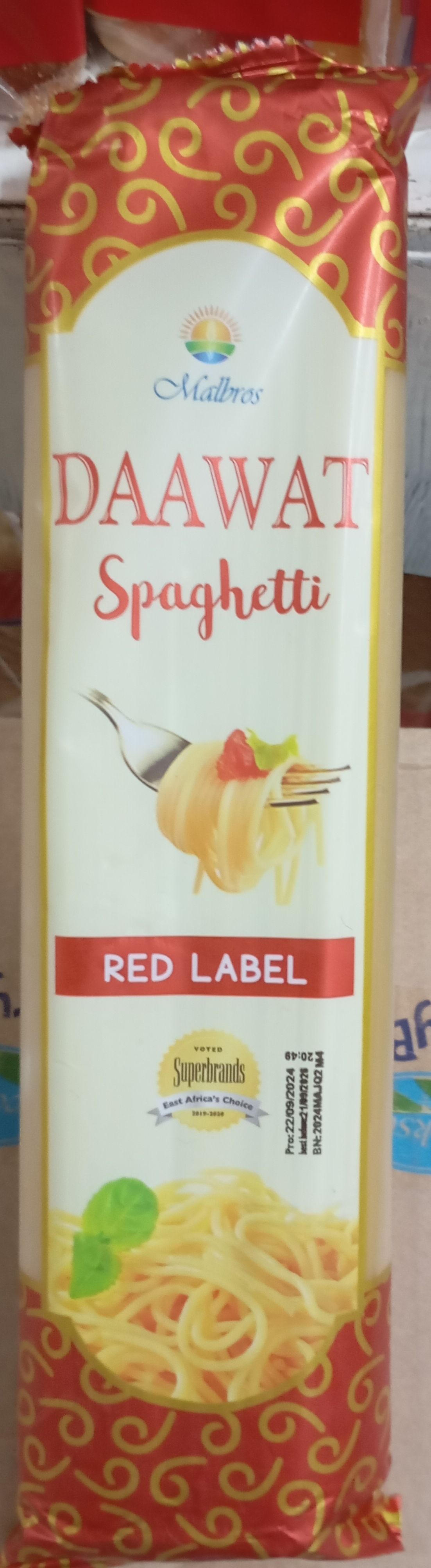 DAAWAT RED LABLE SPAGHETTI 500GM_0