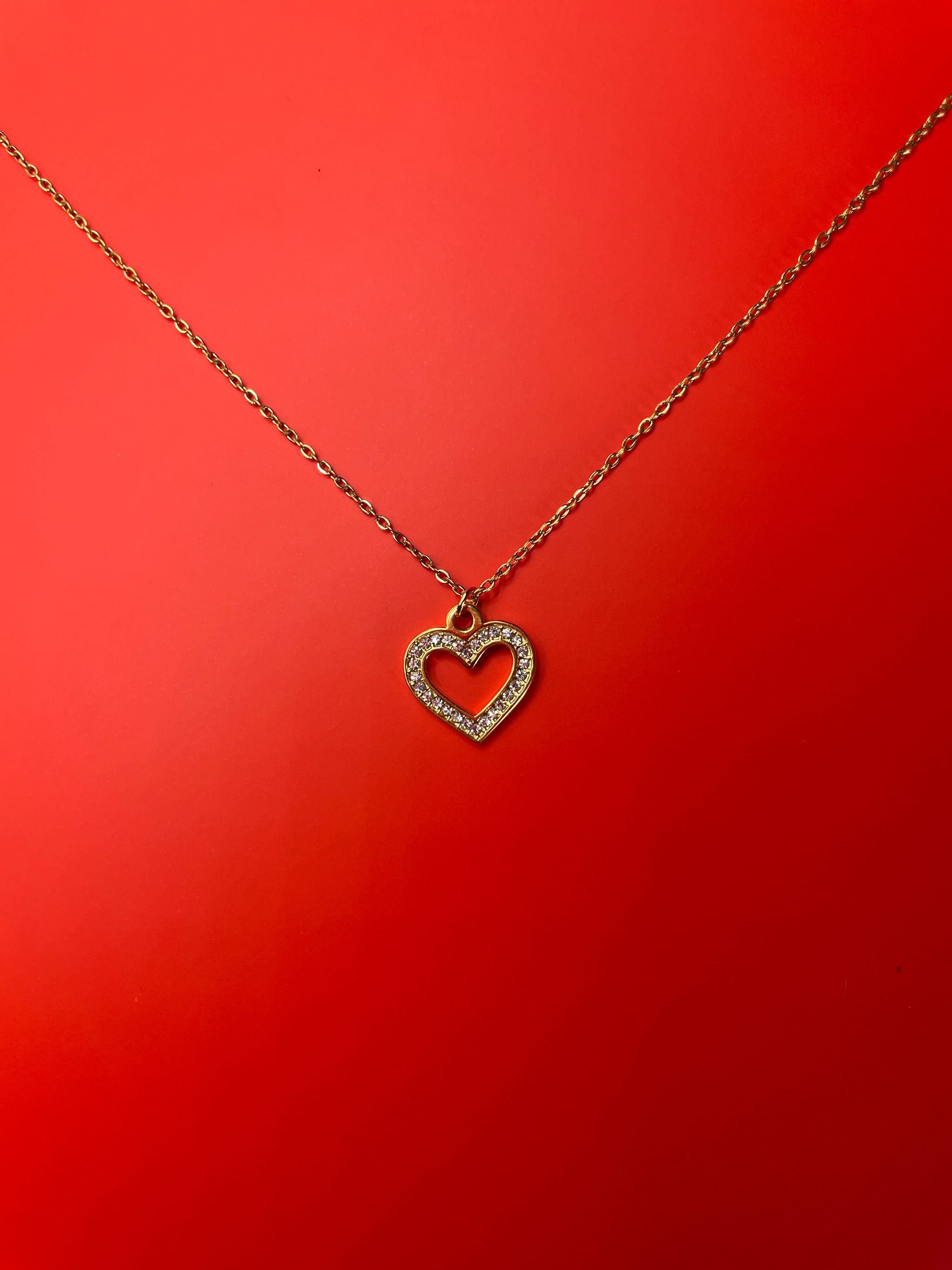 Collier cœur brillant_0