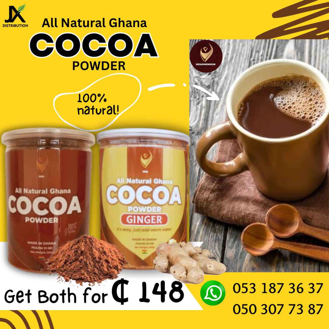 All Natural Ghana Cocoa Powder and Ginger 300g and All natural Cocoa powder 300g_0