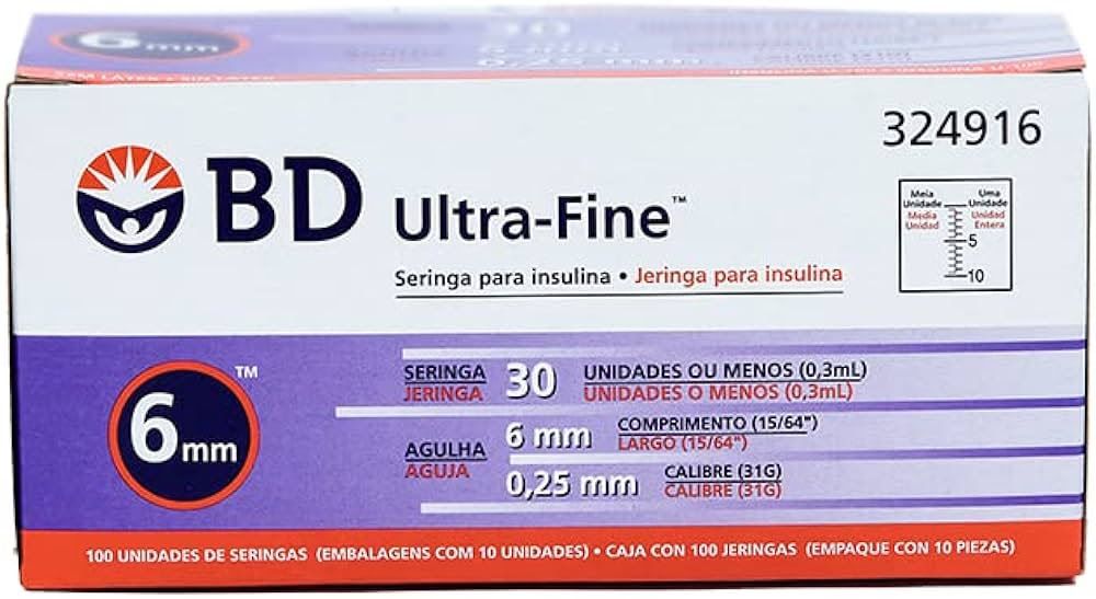 Jeringa BD Ultra-Fine Estéril para Insulina – Caja de 100 Unidades_2