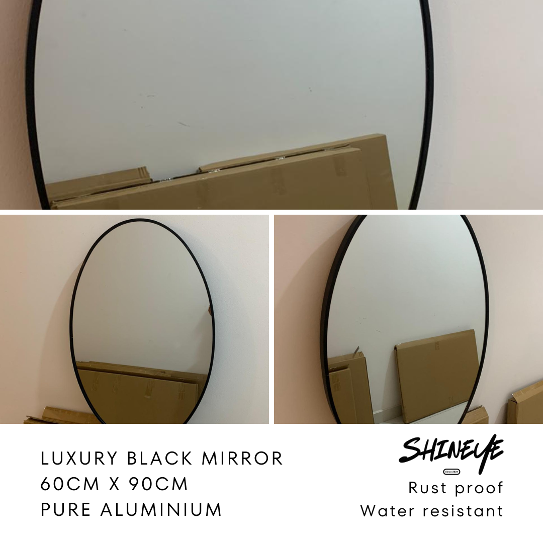 Luxury Oval Mirror (Gold/Black)_1