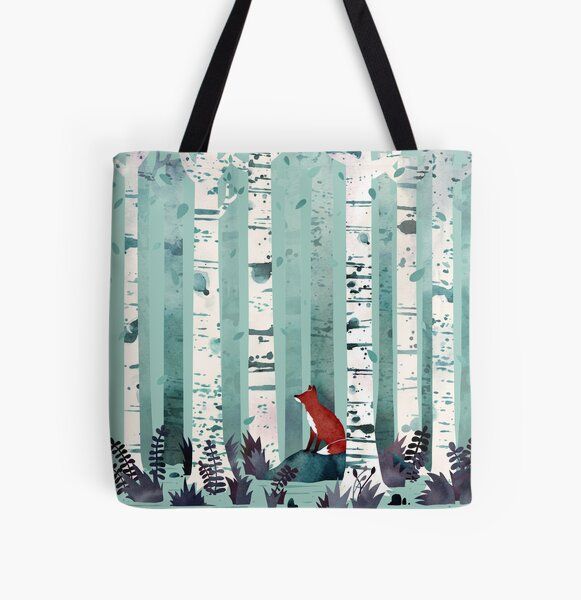 The Birches (in Blue) Tote Bag_0