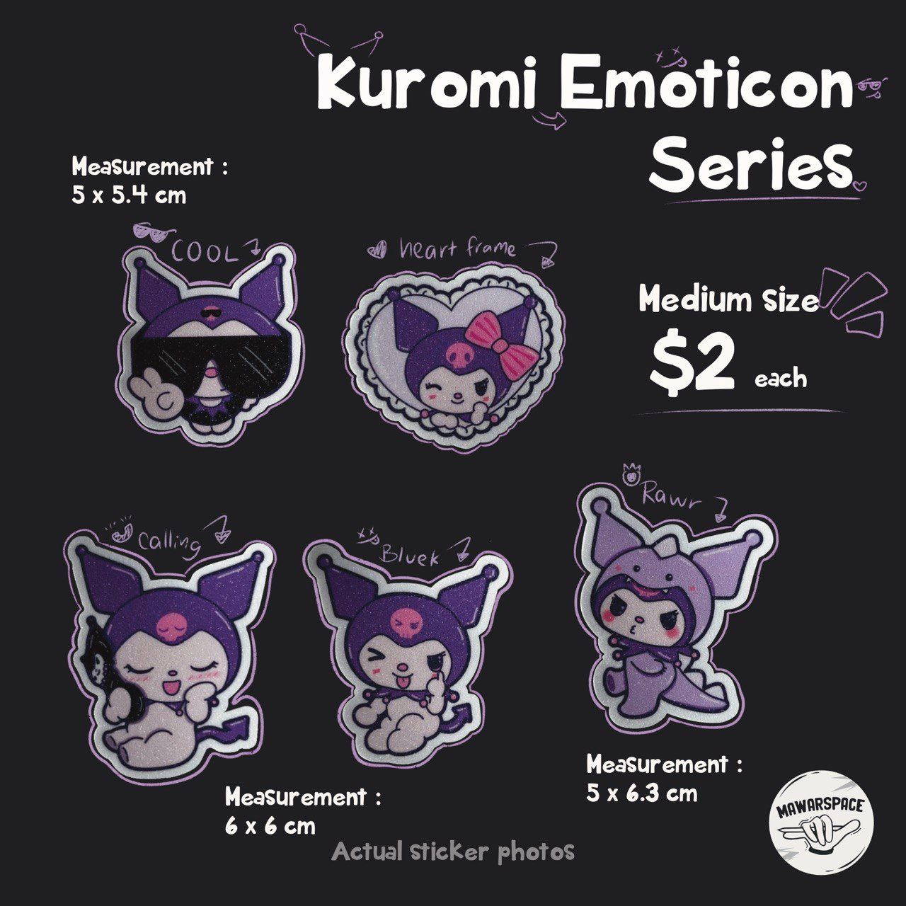 Kuromi Emoticon Series_1