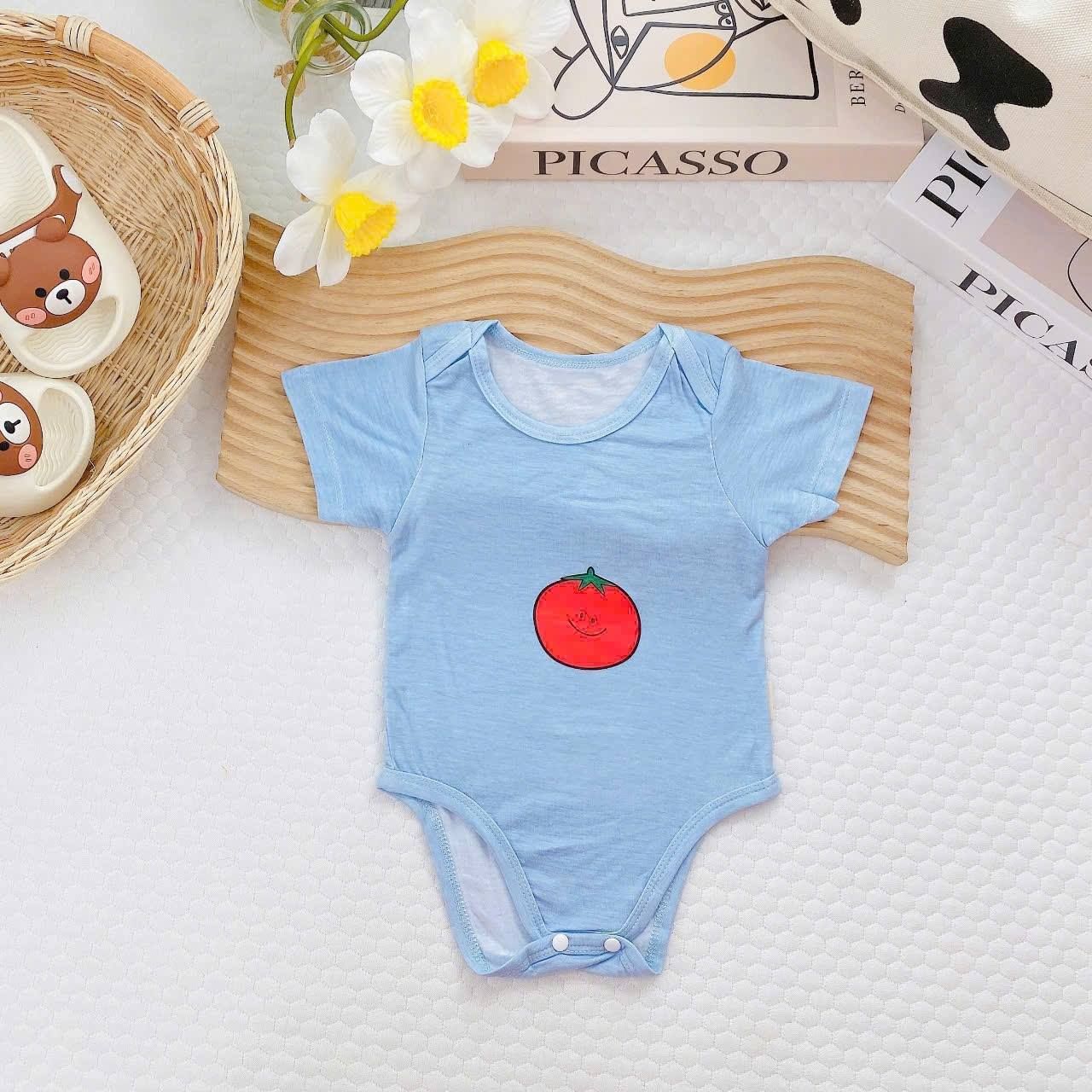 Breezy Baby Romper - Tomato_0