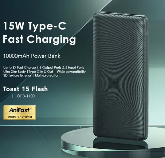 oraimo Toast 15 Flash 10000mAh Fast Charging Power Bank_1