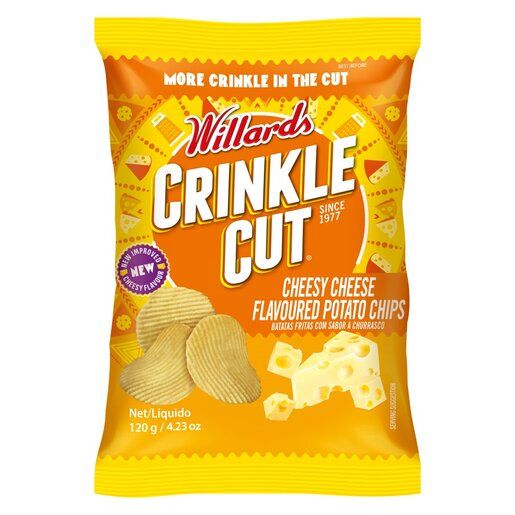 Willards Crinkle Cut Cheesy Cheese Potato Chips 120g_0