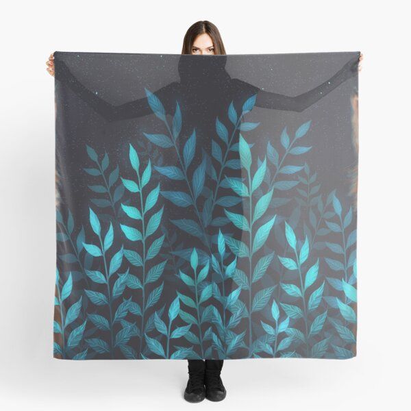 Deep Teal Stone Scarf_0