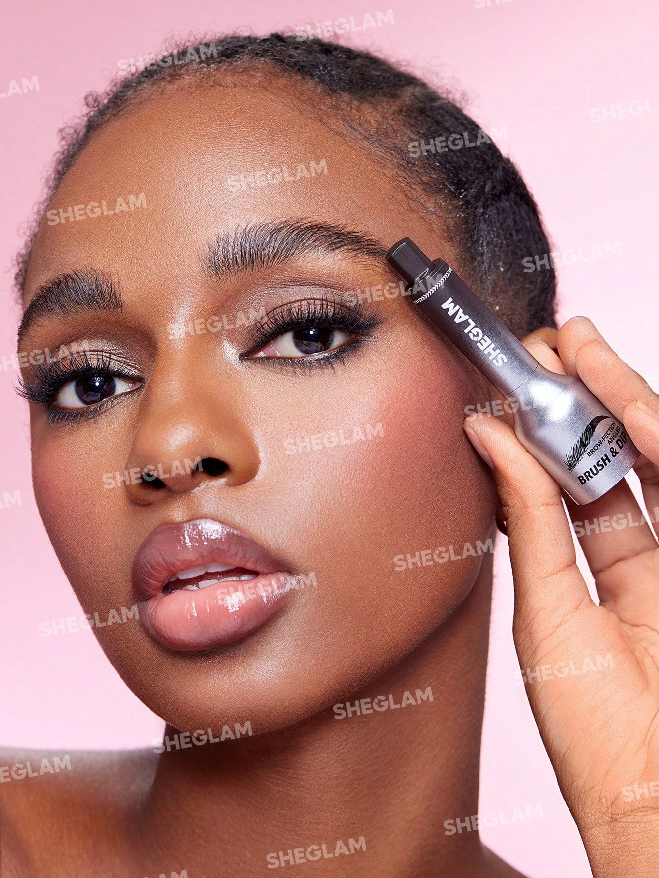 SHEGLAM Brow-Fection Angled Brush & Dip - Charcoal_2