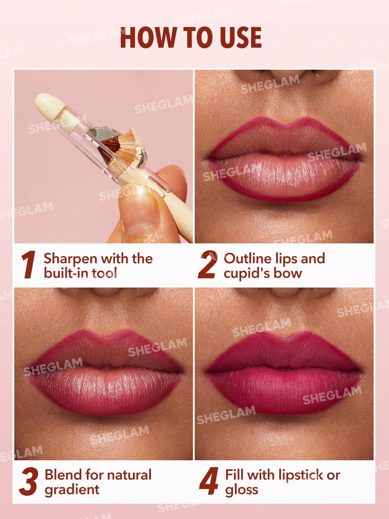 SHEGLAM Lip Facts Lip Liner - Toasted_6