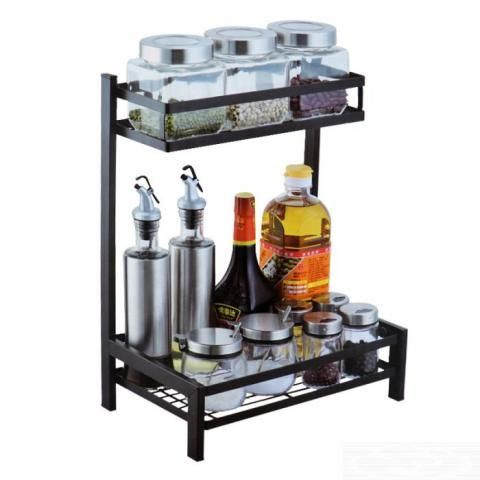 Kitchen Organizer Cabinet Spice Rack Multipurpose Storage Shelves 2 Tier kitchen shelves._1