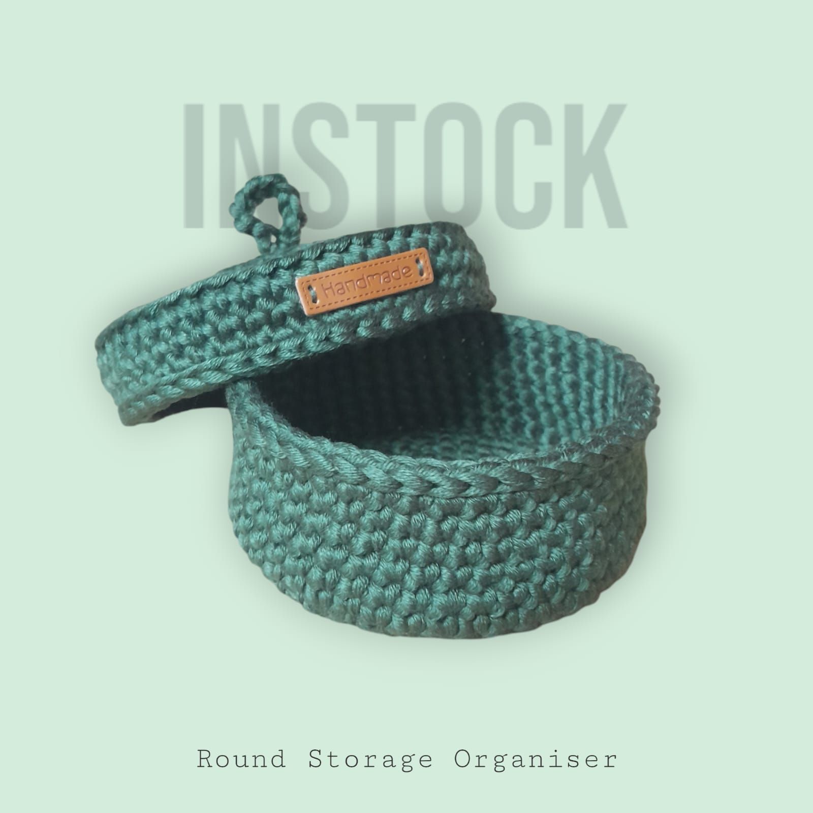 [INSTOCK] Round Green Storage Organiser_0