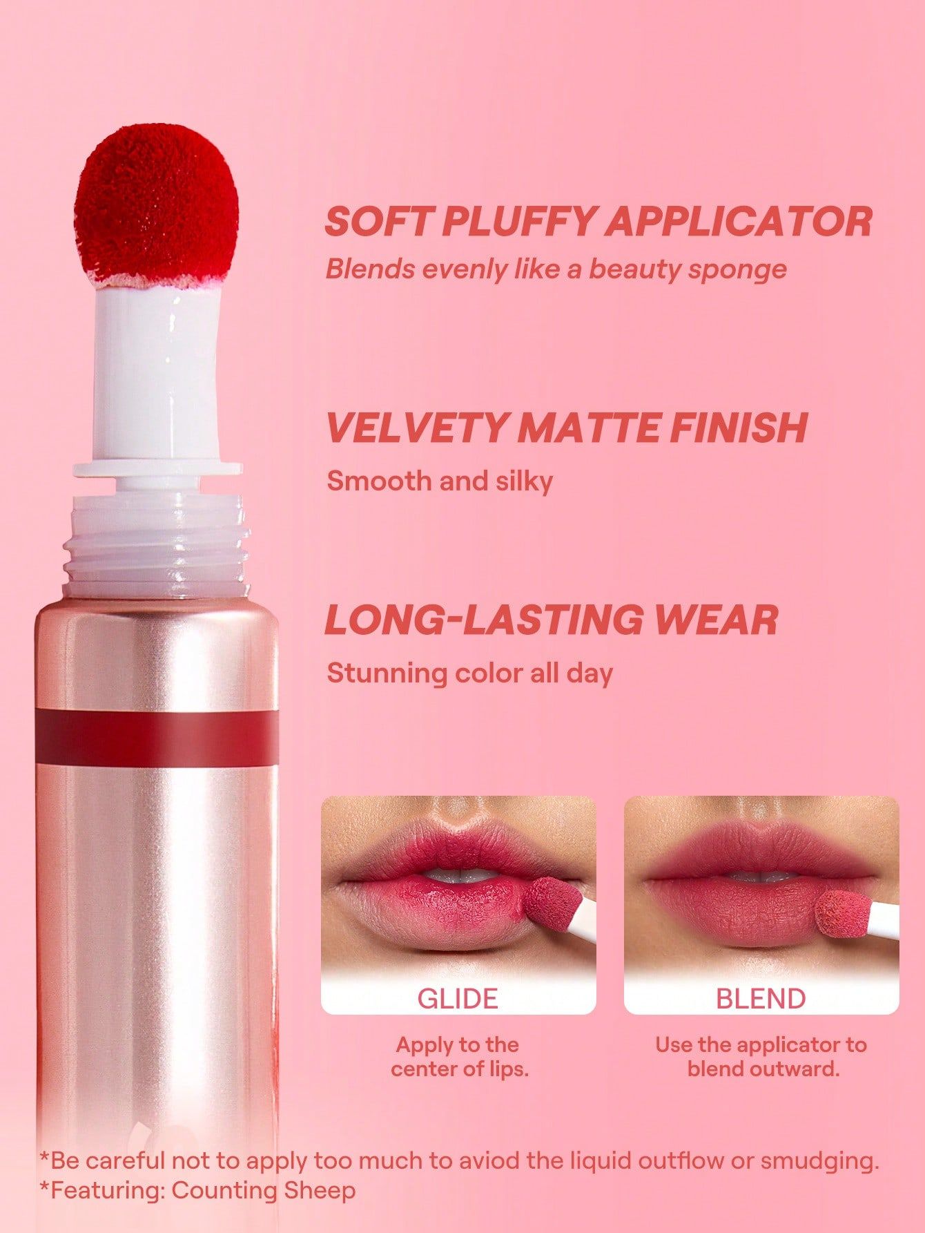 SHEGLAM Pout Pillow Cushion Matte Liquid Lipstick - Counting Sheep_5