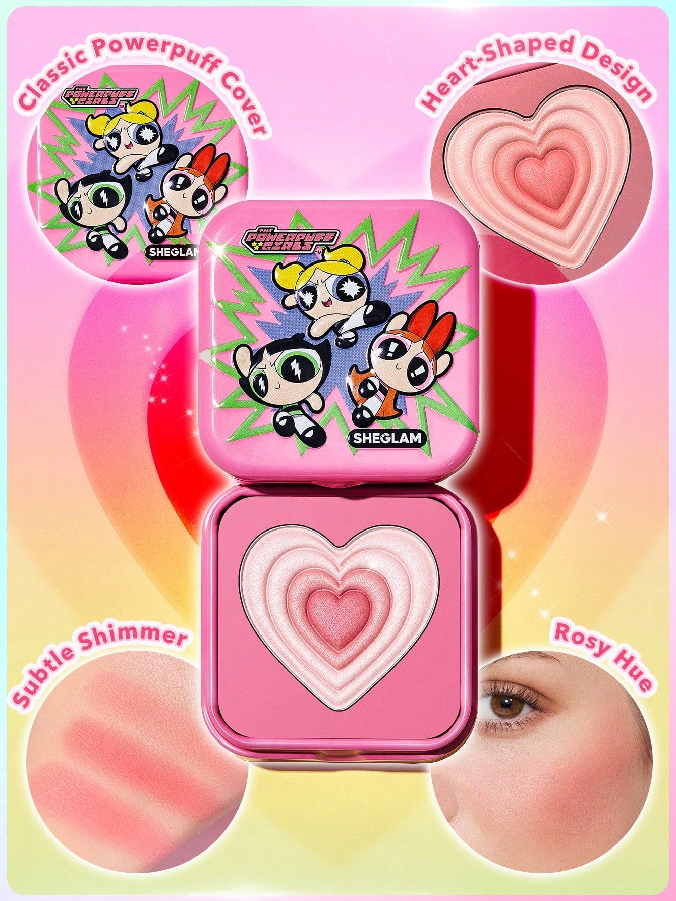 SHEGLAM X The Powerpuff Girls Tough Love Shimmer Blush - Utonium_4