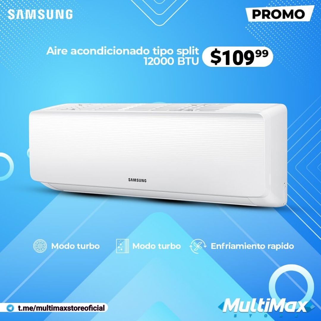 Aire Acondicionado 12.000 BTU, Marca Samsung_0