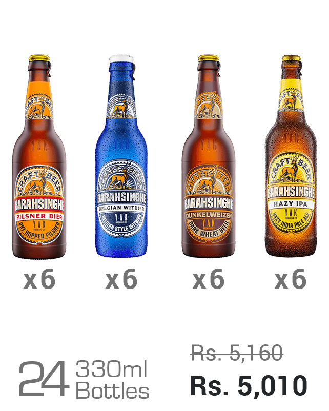 Barahsinghe Craft 330ML Assorted- Pilsner, Belgian, Dunkelweizen, Hazy IPA (24N)_0