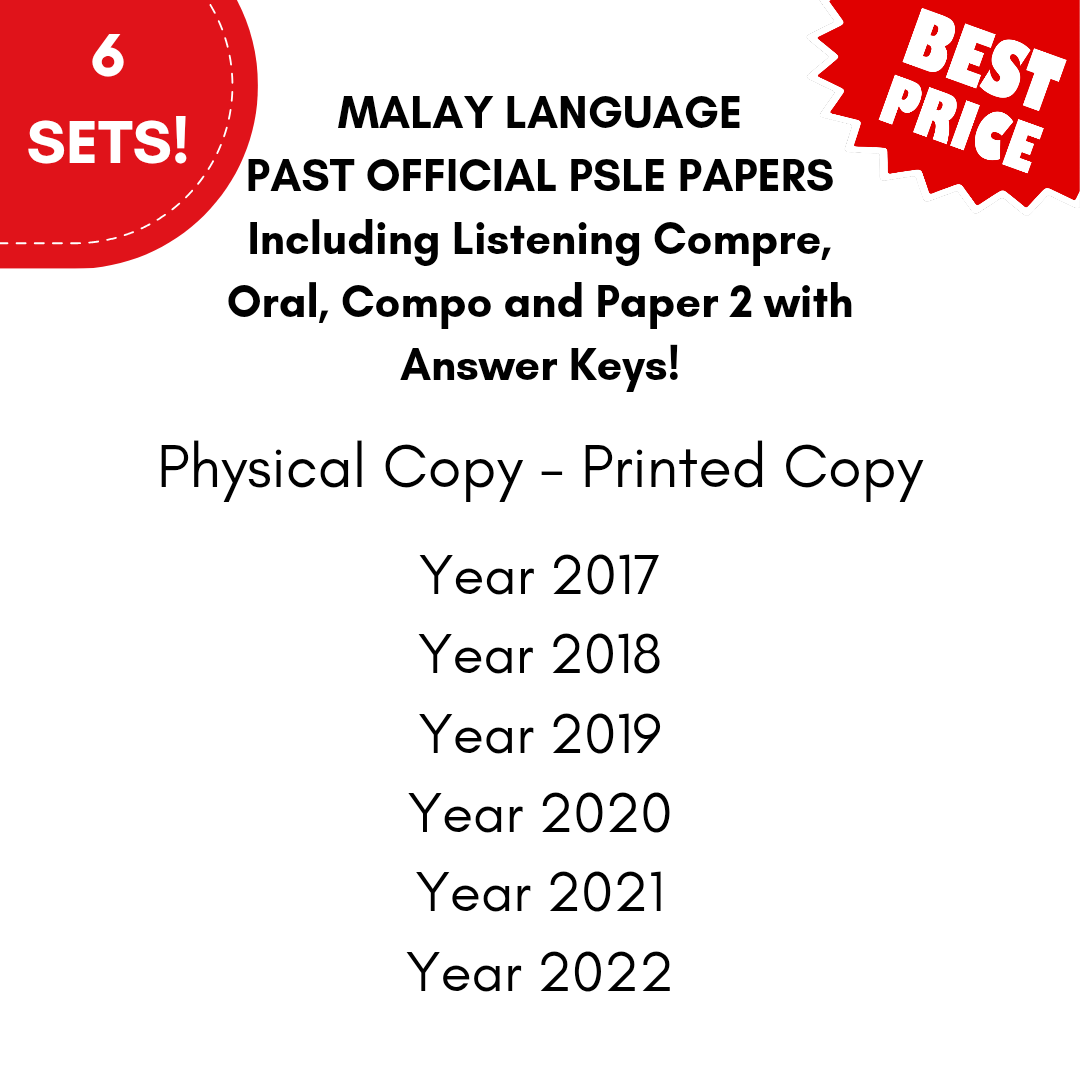 PAST PSLE PAPERS (PHYSICAL COPY) STANDARD LEVEL. ENGLISH, MATHS, SCIENCE AND MALAY!_2