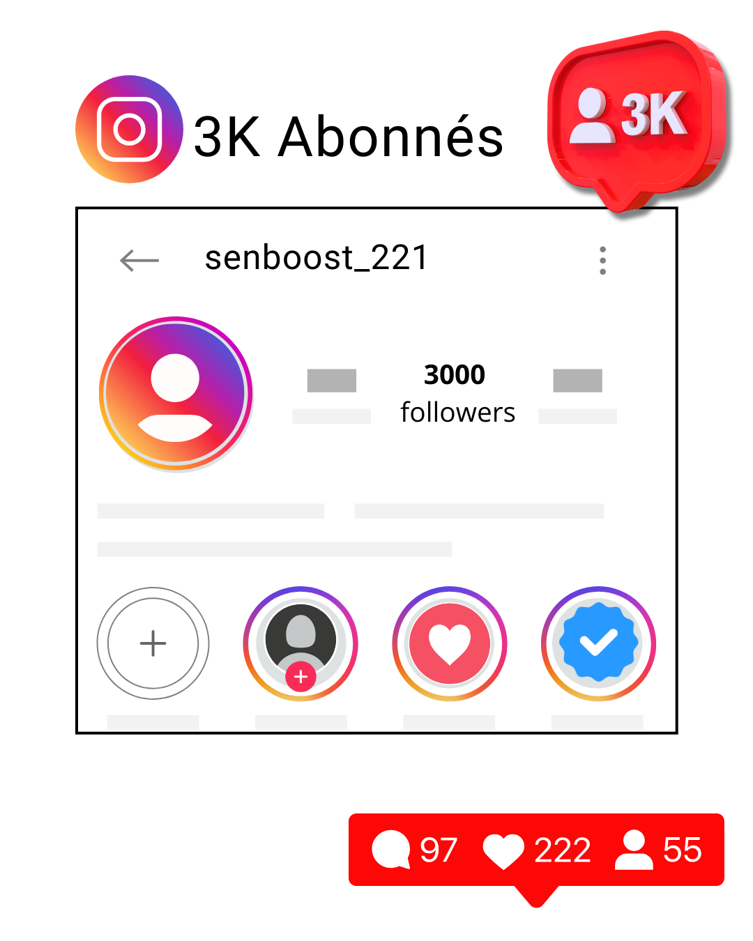 Abonnés Instagram 3k_0