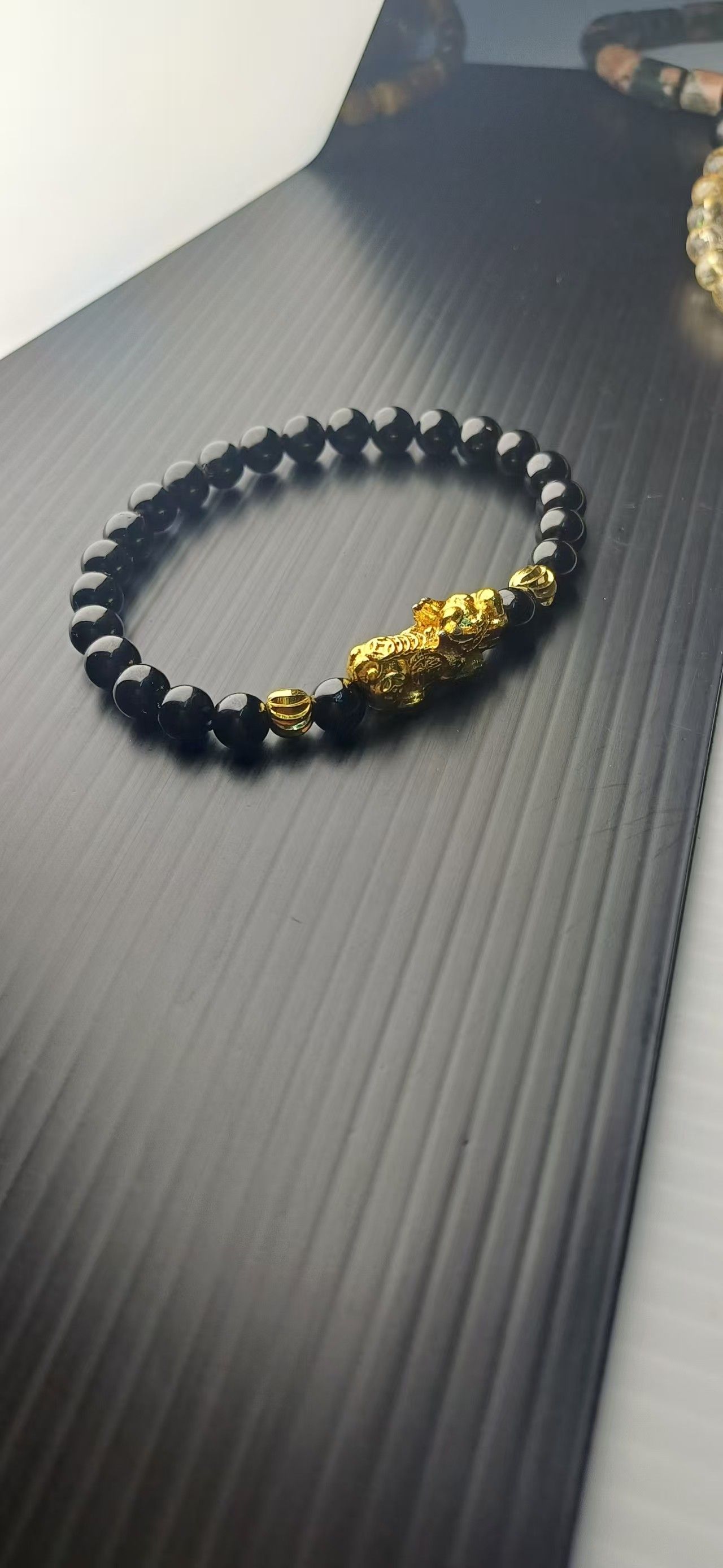 BLACK TOURMALINE WITH GOLDEN PIXUE _2