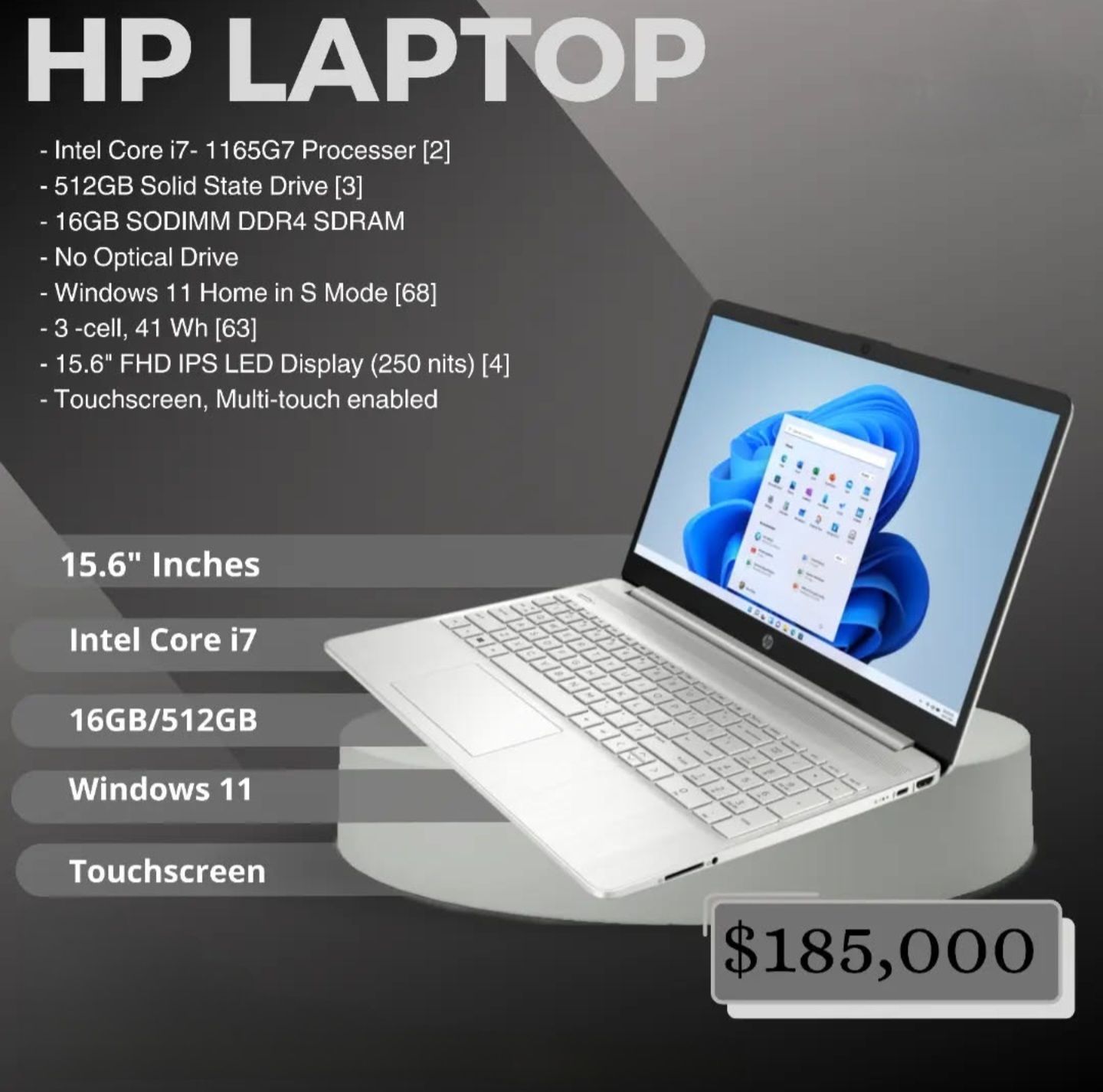 HP 15.6" Laptops, UHD Graphics, Wi-Fi, Windows 11 Silvery_5