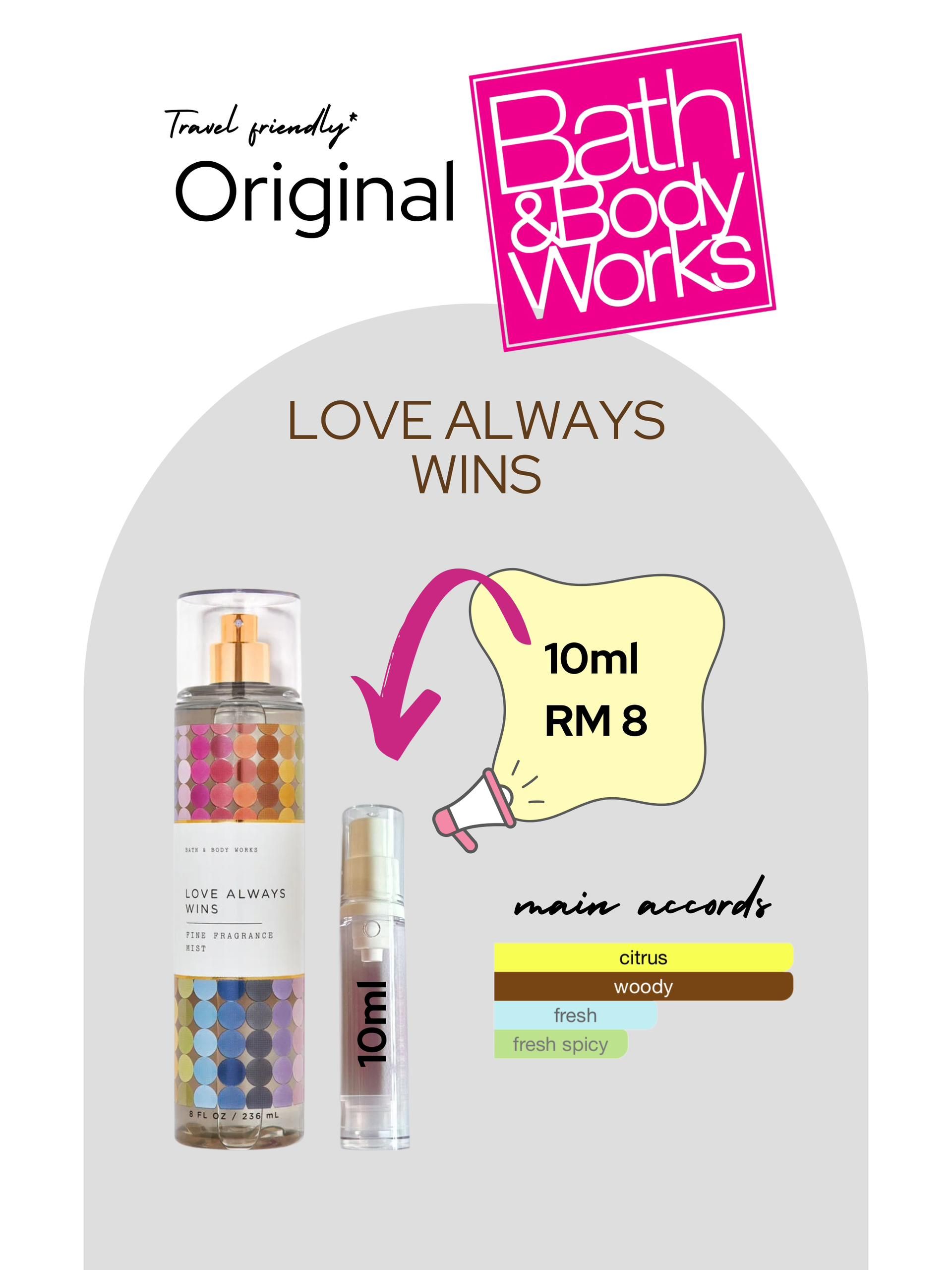 100% Original Repack 10ML Love Always Wins body mist spray_0