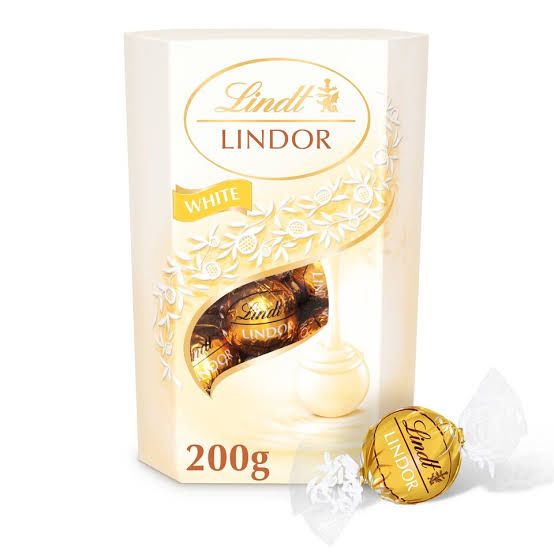 Lindt Lindor White Chocolate Truffles Box 200g_0